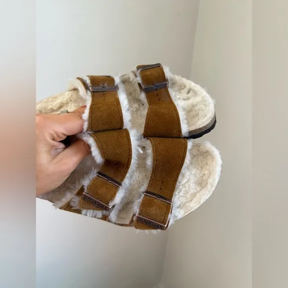 Birkenstock Arizona Shearling Sandals 38/7