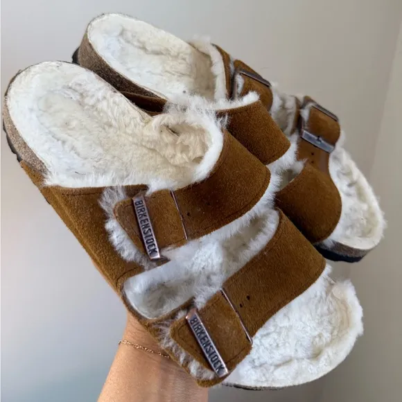 Birkenstock Arizona Shearling Sandals 38/7