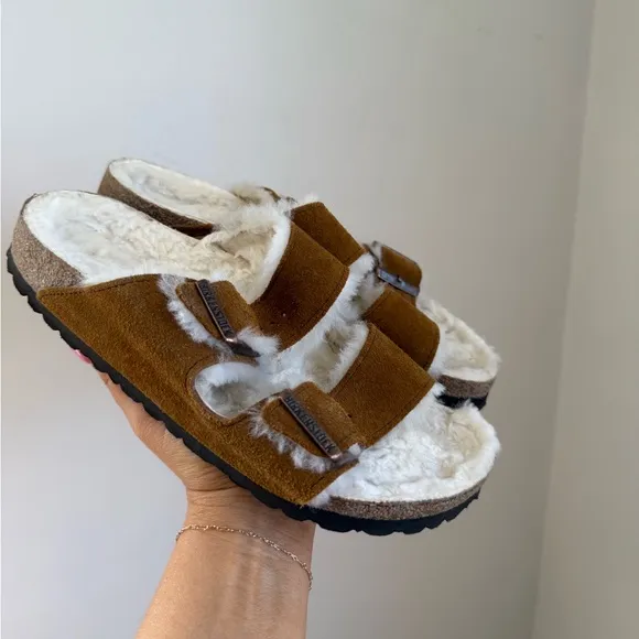 Birkenstock Arizona Shearling Sandals 38/7