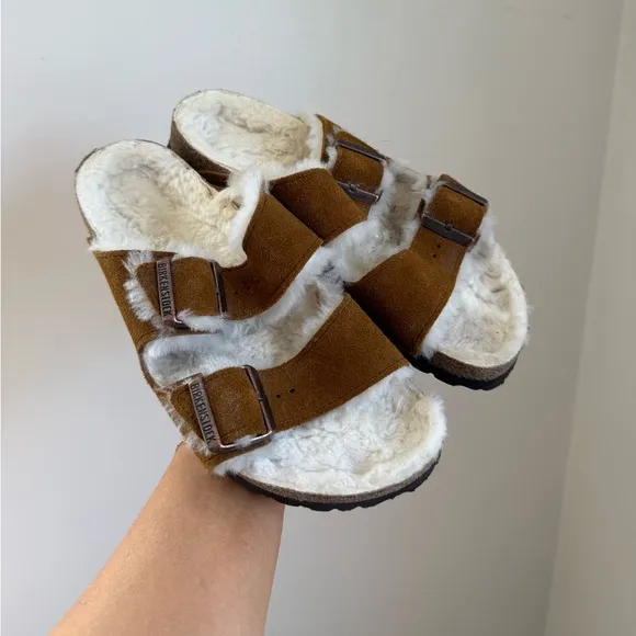 Birkenstock Arizona Shearling Sandals 38/7