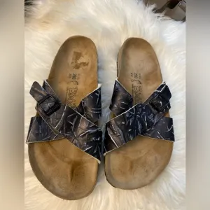 Birkenstock Birki’s Santosa Slides Sandals Men's blue Palm size 12