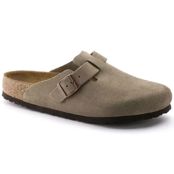 Birkenstock Boston Suede Soft Footbed Women’s Clog Sandals