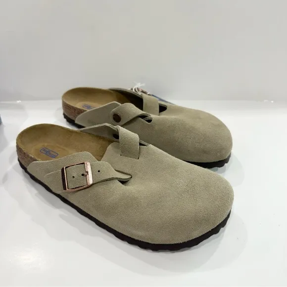 Birkenstock Boston Suede Soft Footbed Women’s Clog Sandals