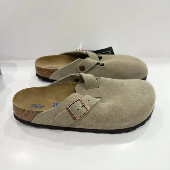 Birkenstock Boston Suede Soft Footbed Women’s Clog Sandals