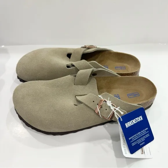 Birkenstock Boston Suede Soft Footbed Women’s Clog Sandals