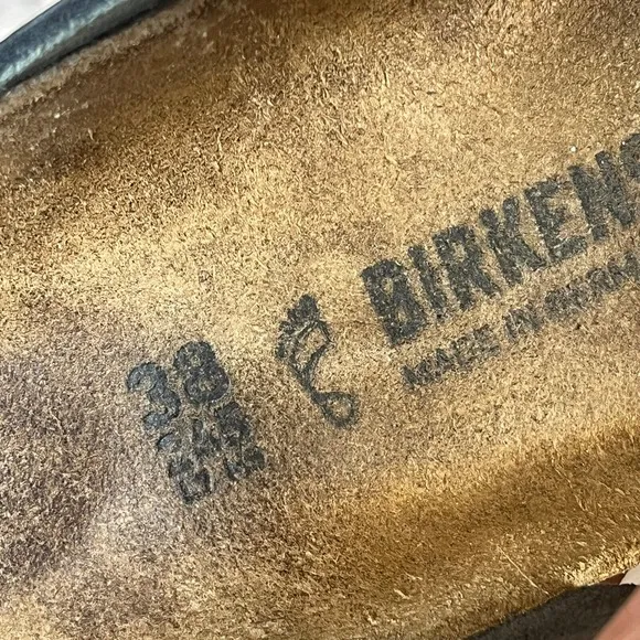 Birkenstock Gizeh Thong Sandals Black Birko-Flor Womens 7-7.5 EU 38