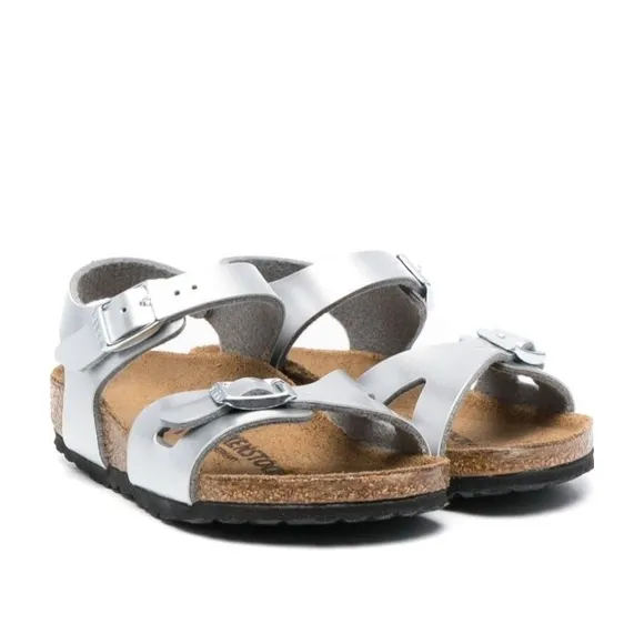 Birkenstock Kids Rio Silver Sandals🌸Girls toddler size 4🌸