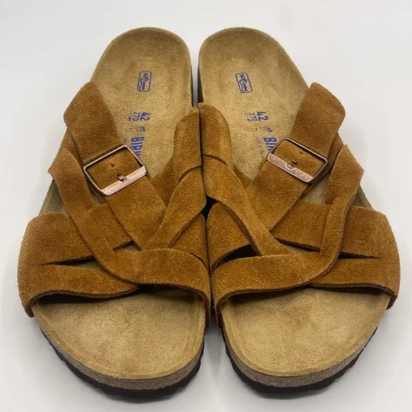 Birkenstock Lugano Soft Footbed Suede Men Sandals