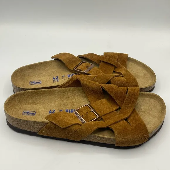 Birkenstock Lugano Soft Footbed Suede Men Sandals