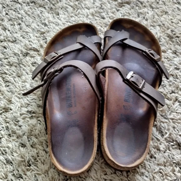 Birkenstock Mayari brown leather sandals sz 37/6,5