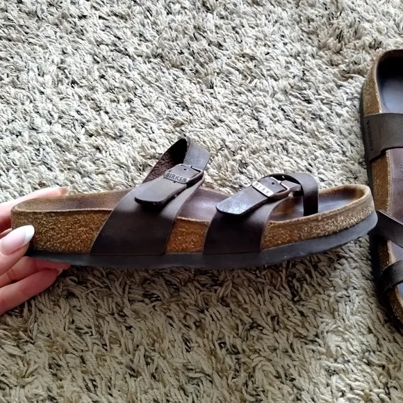 Birkenstock Mayari brown leather sandals sz 37/6,5