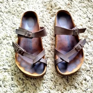 Birkenstock Mayari brown leather sandals sz 37/6,5