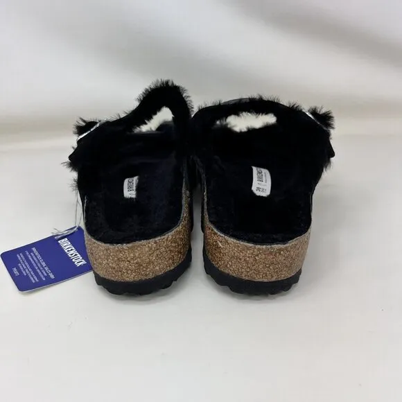 Birkenstock Mayari Shearling Lined Sandals Black Women’s Size 7 / EUR Size 38