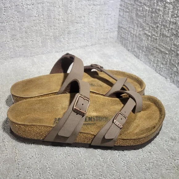 Birkenstock Mayari Unisex Size EU 38 US L7 M5 Mocha Birko-Flor Slide Sandals