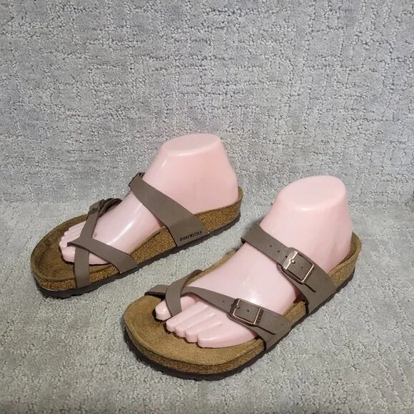 Birkenstock Mayari Unisex Size EU 38 US L7 M5 Mocha Birko-Flor Slide Sandals