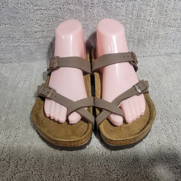 Birkenstock Mayari Unisex Size EU 38 US L7 M5 Mocha Birko-Flor Slide Sandals