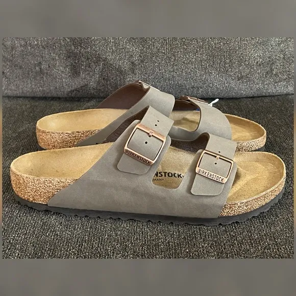 Birkenstock Men’s Arizona Birkibuc Sandals Brown Color-Size 13