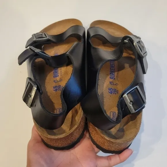 Birkenstock Milano soft Footbed black sandals size M12.