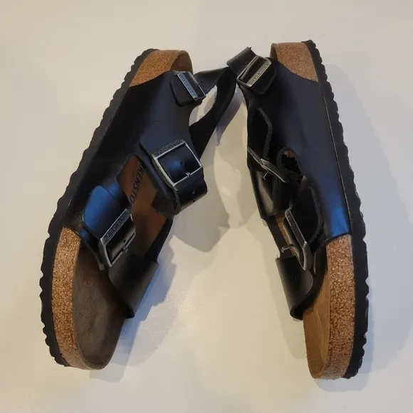 Birkenstock Milano soft Footbed black sandals size M12.