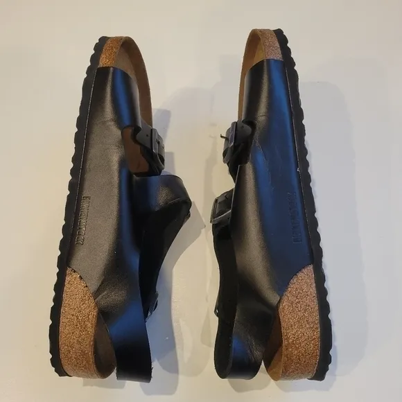Birkenstock Milano soft Footbed black sandals size M12.