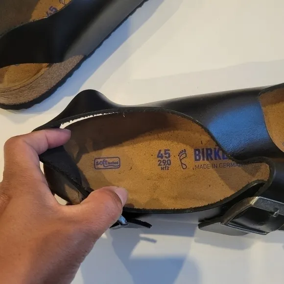 Birkenstock Milano soft Footbed black sandals size M12.