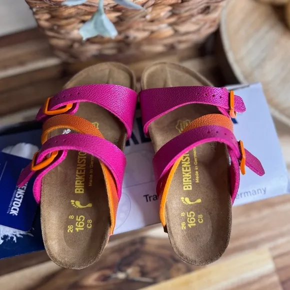 Birkenstock Pink and Orange Sandals- KIDS