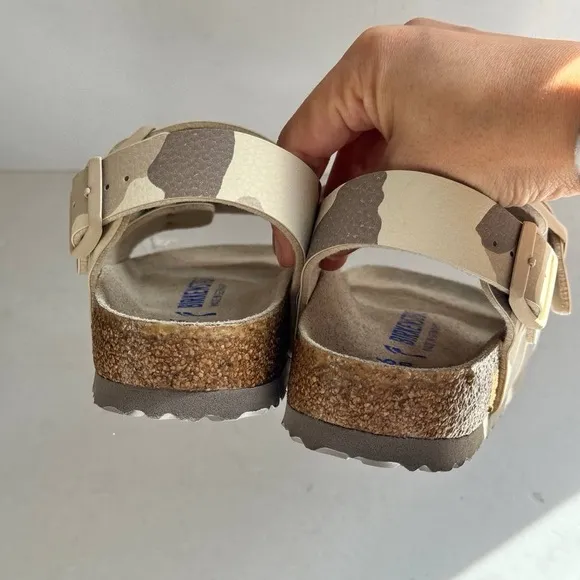 Birkenstock Women's Milano Soft Foodbed Sandals Desert Soil Gray/Taupe Size 36