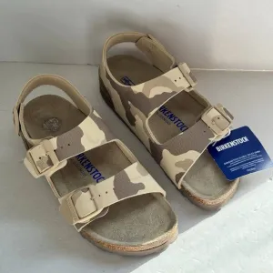 Birkenstock Women's Milano Soft Foodbed Sandals Desert Soil Gray/Taupe Size 36