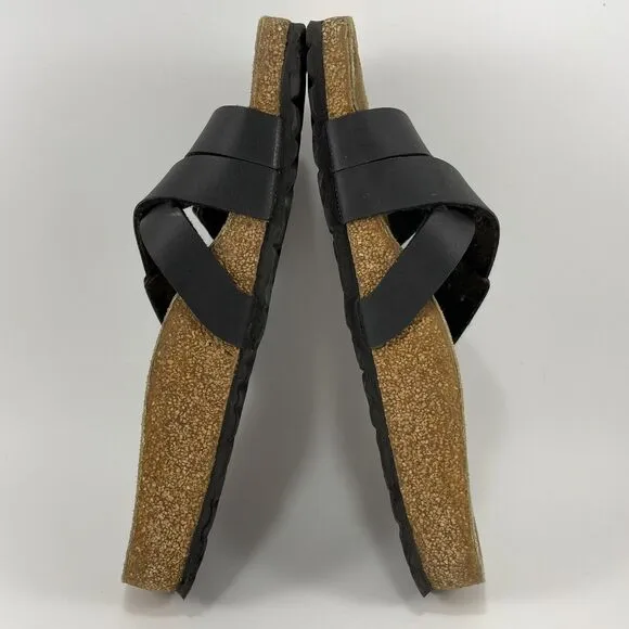 Birkenstock Yao Slide Sandals Womens Size 37 US Size 6-6.5 Narrow Black