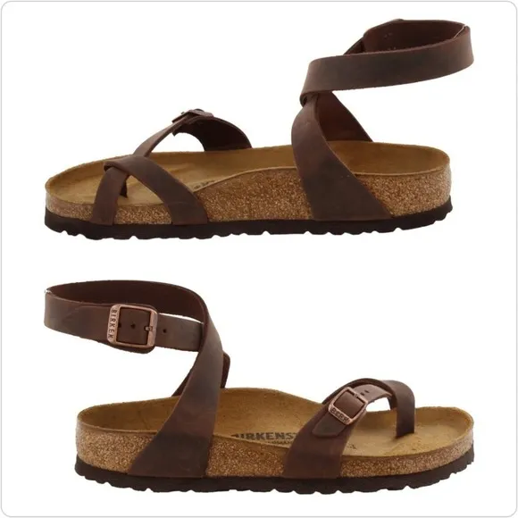 Birkenstock Yara #250 Sandals brown sz 39