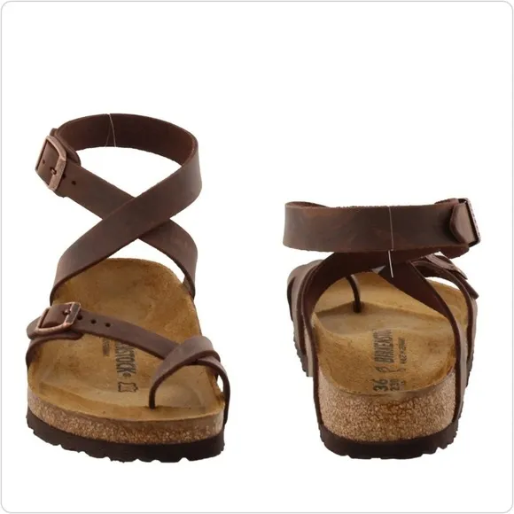 Birkenstock Yara #250 Sandals brown sz 39