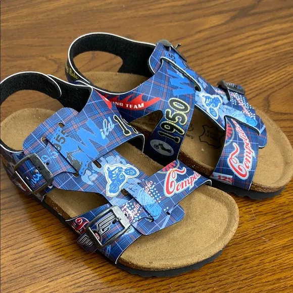 Birkenstock/Birki’s Unisex Kids Birko-Flor Racing Sticker Sandals EU27/C9 NEW