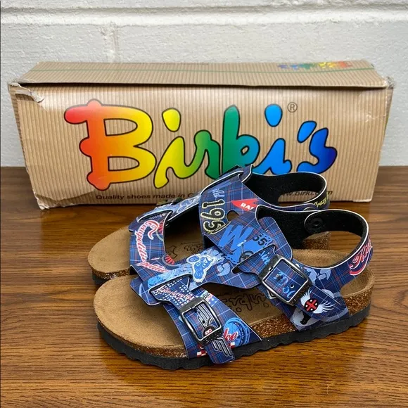 Birkenstock/Birki’s Unisex Kids Birko-Flor Racing Sticker Sandals EU27/C9 NEW