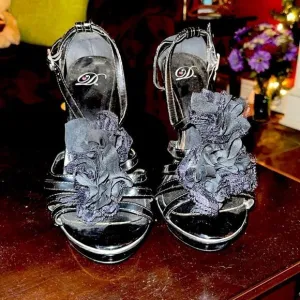 Black Stiletto Sandals