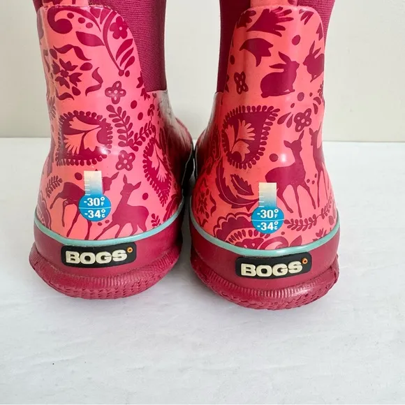 BOGS enchanted deer waterproof winter snow boots, kids girls 3