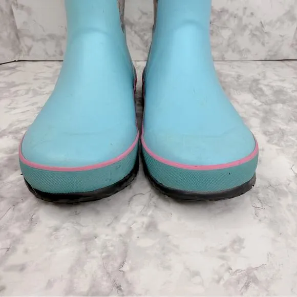 BOGS Rain Boot Marble Light Blue Outdoor Little Girl Size 3