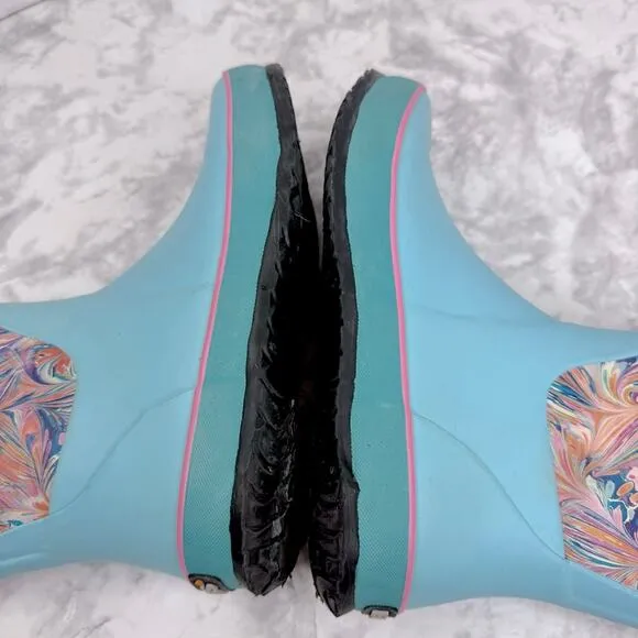 BOGS Rain Boot Marble Light Blue Outdoor Little Girl Size 3