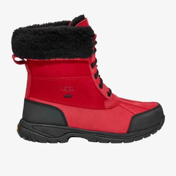🦋box UGG Australia Butte Mono Lace Up BootsWaterproof Vibram Men's Red size-12