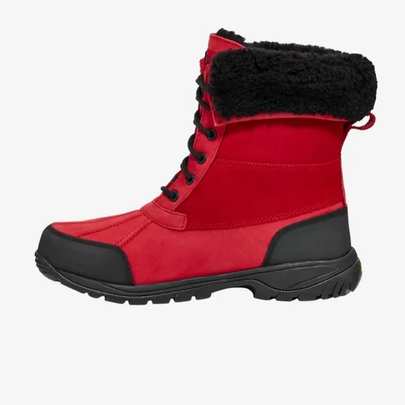 🦋box UGG Australia Butte Mono Lace Up BootsWaterproof Vibram Men's Red size-12