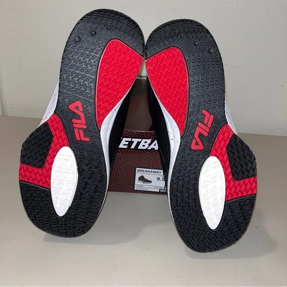 Brand New W/box FILA BREAKAWAY 12 TRAINERS SPORTS MEN SHOES BLACK/RED SIZE 9.5