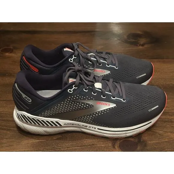 Brooks Adrenaline GTS 22 Mens Shoes Gray Running Athletic Sneakers Size 13 Wide