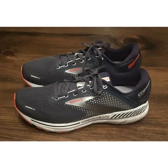 Brooks Adrenaline GTS 22 Mens Shoes Gray Running Athletic Sneakers Size 13 Wide