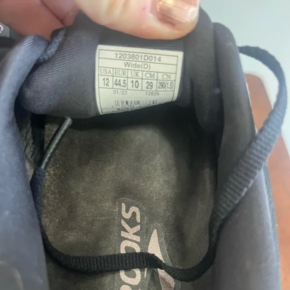 Brooks Ghost 15 black rose gold‎ athletic running shoes womems 12 wide