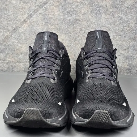Brooks Ghost 15 Black Running Shoes Men's Size 12 Extra Wide (EE) 1103932E020