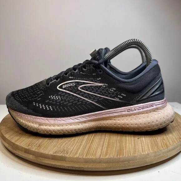 Brooks Glycerin 19 Womens Size 7.5 D Wide Shoes Black Athletic Running Sneakers