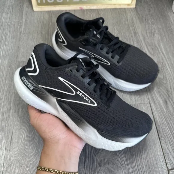 Brooks Glycerin 21 Womens 6.5 Wide Shoes Black Running Sneaker Gym 1204081D090