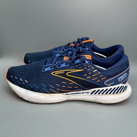 Brooks Glycerin GTS 20 Men's 14 D Blue Athletic Shoes Lace Up Low Shoes Sneakers