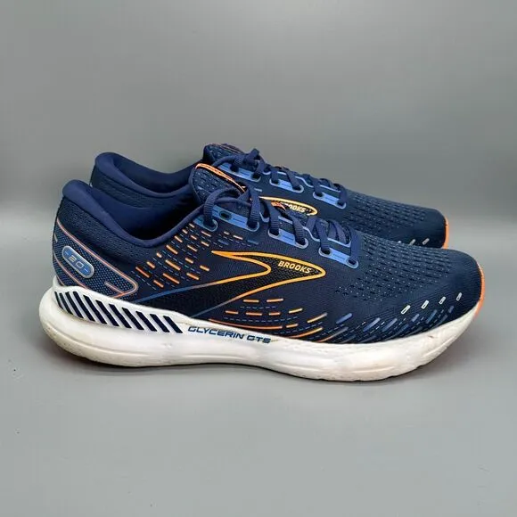 Brooks Glycerin GTS 20 Men's 14 D Blue Athletic Shoes Lace Up Low Shoes Sneakers