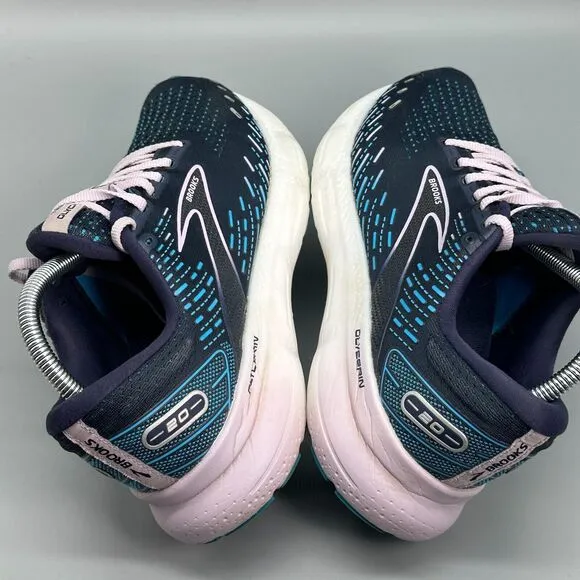 Brooks Glycerin Gts 20 Women's 10 Blue Athletic Shoes Lace Up Running Sneakers