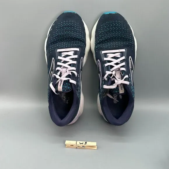 Brooks Glycerin Gts 20 Women's 10 Blue Athletic Shoes Lace Up Running Sneakers